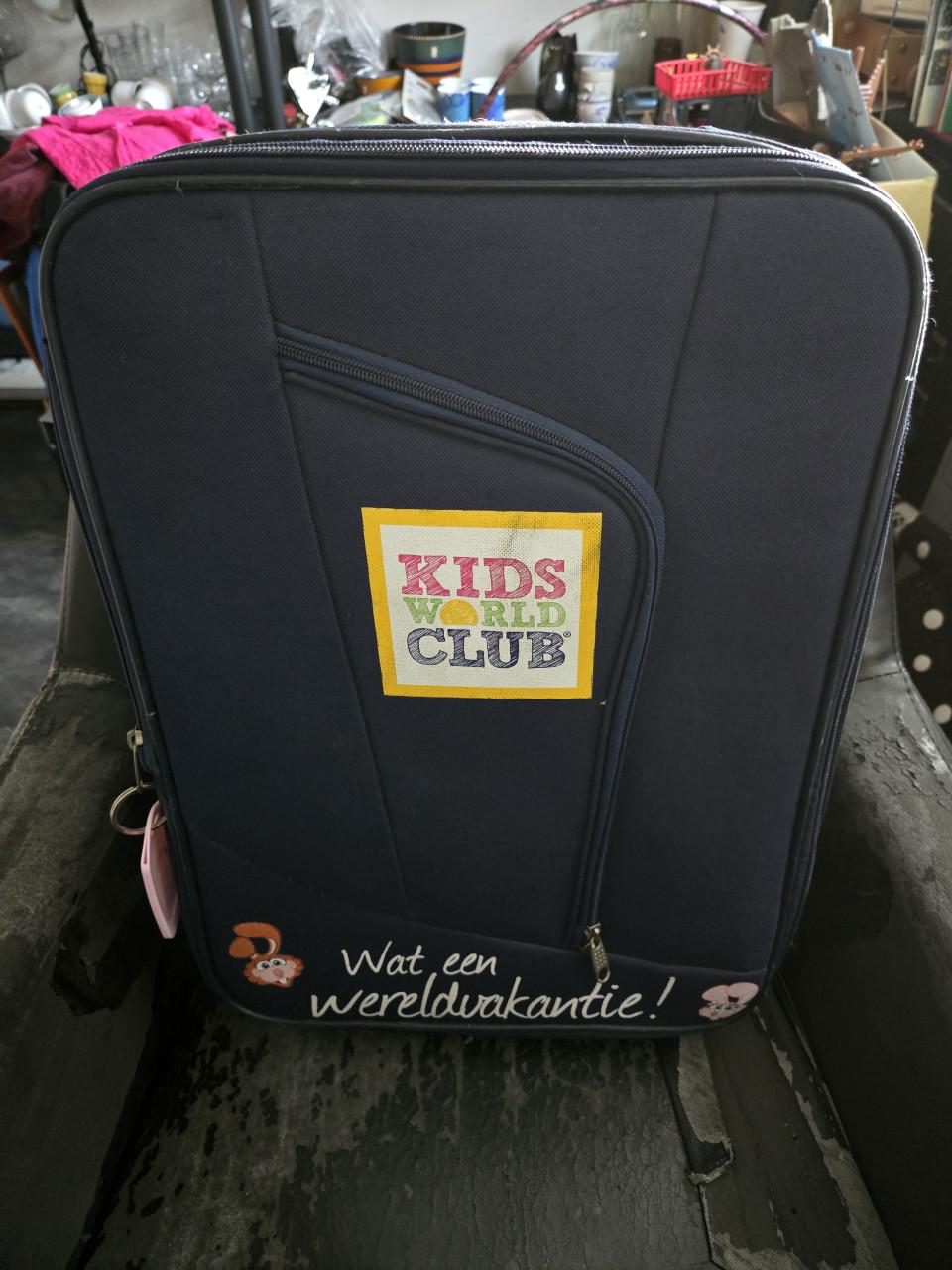Trolley/koffer van KidsWorldClub L48xB36XD20-25 cm Donkerblauw.