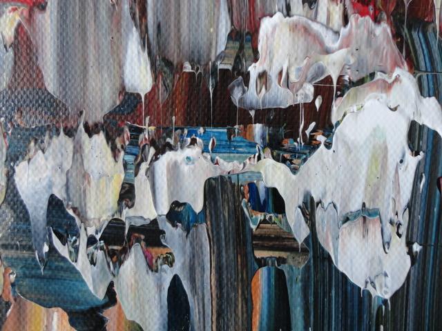 " Valley of Deception " Prachtig Acryl 3 luik van Gia Hung 120 cm x 70 cm