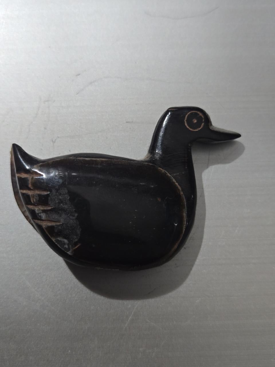 Vintage snuisterijdoosje in de vorm van een eend, 1880 – 1930 5x4x1.5cm