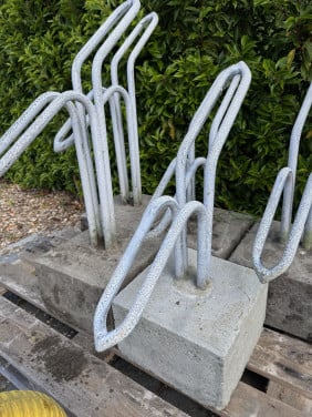 Fiets standaard met beton voet 5 st