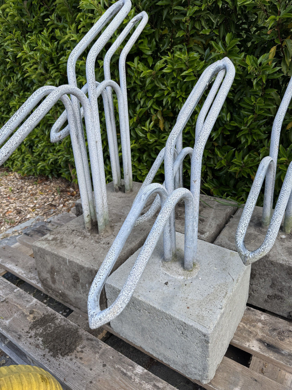 Fiets standaard met beton voet 5 st