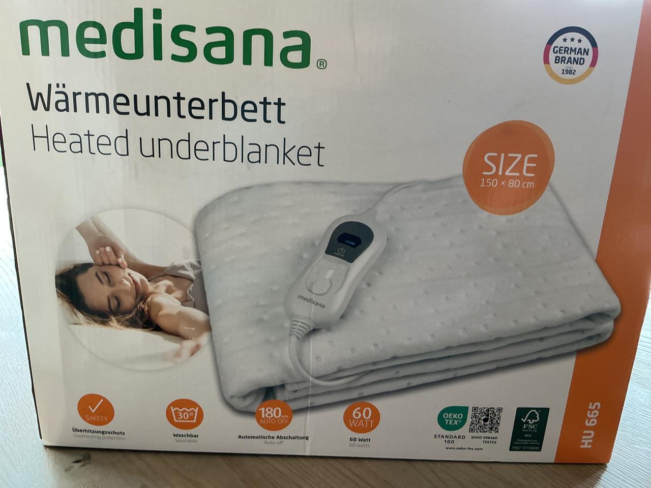 NIEUW (nog in doos) warmte onderdeken merk Medisana