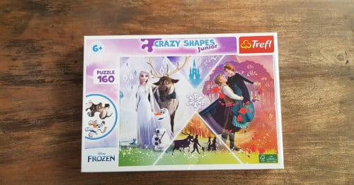 🎈Frozen puzzel 160 stukjes met stukjes in bijzondere vormen.Leeftijd 6+.