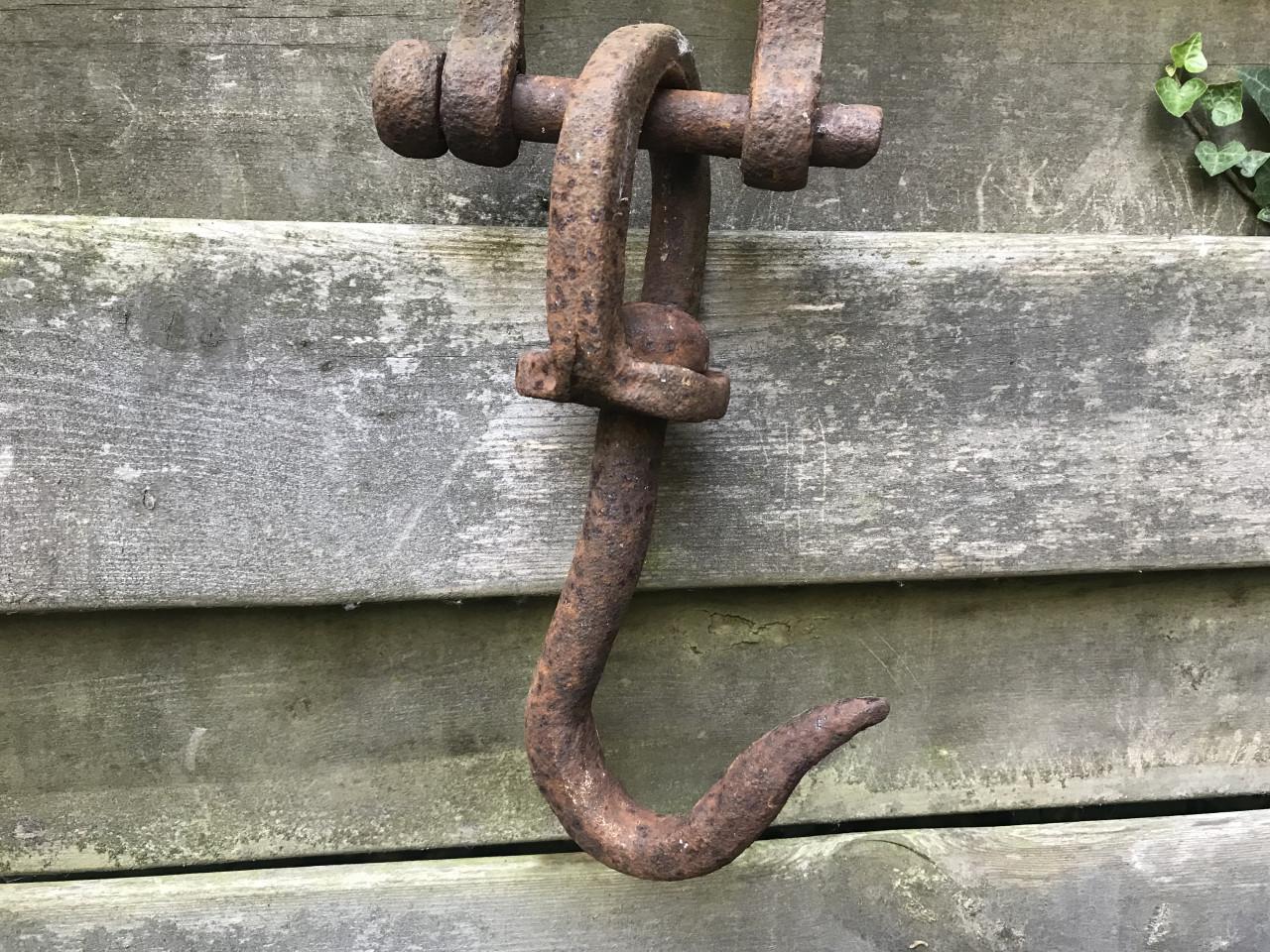 Katrollen vintage ijzer,groot model