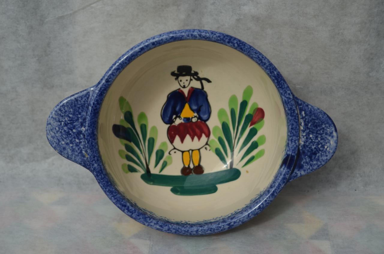 Frans aardewerk schaaltje/papschotel igst.