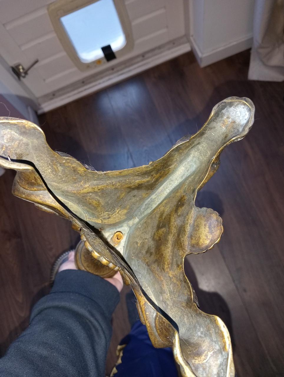 Antieke bronzen kandelaar