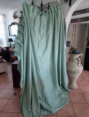 2 prachtige mintgroene gordijnen ol maat gemaskt