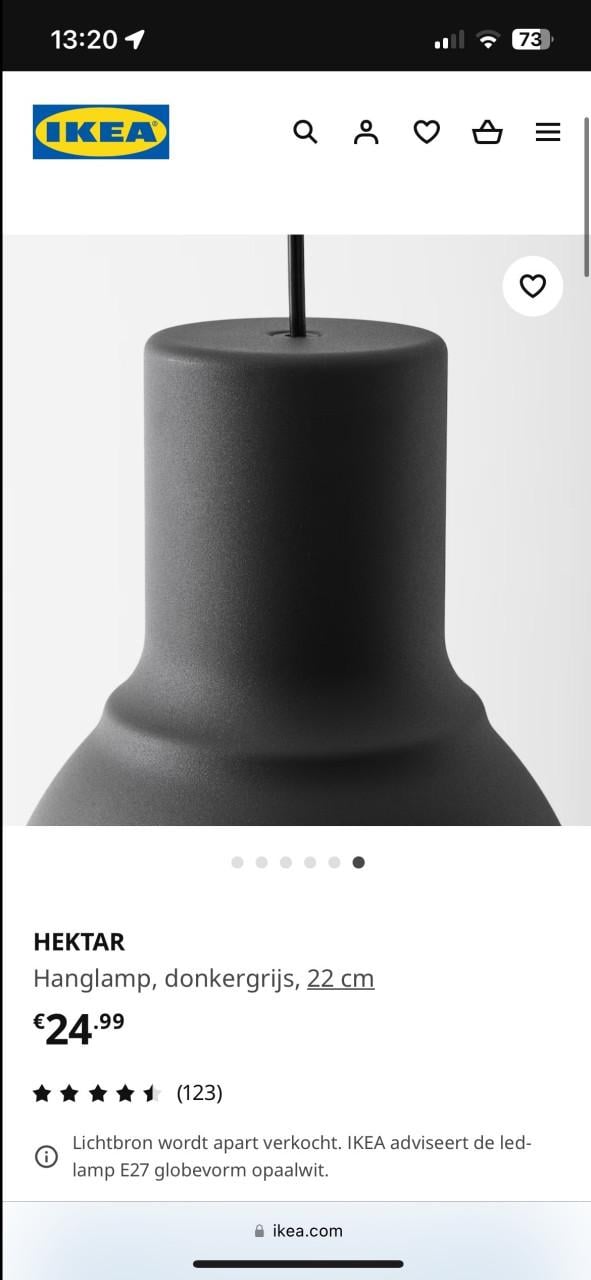 Ikea hanglamp Hektar (3 stuks)