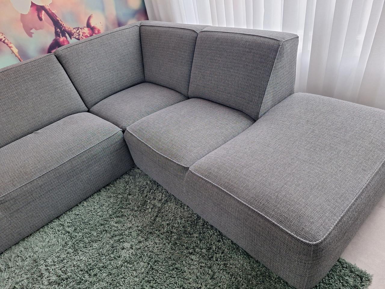 Hoekbank rechts grijs