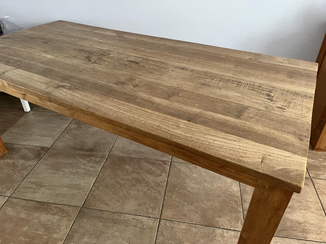 Massief teak houten eettafel 200x100