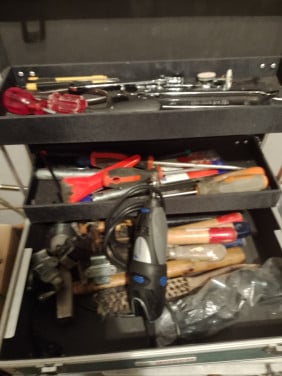 Bosch koffer gevuld