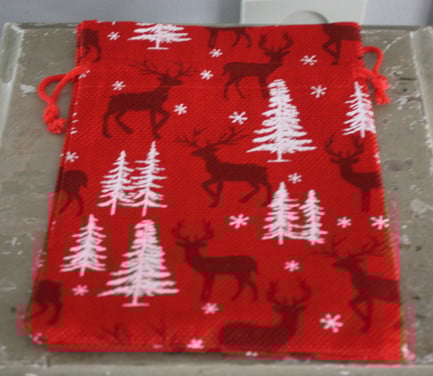 Stoffen kerstzakje