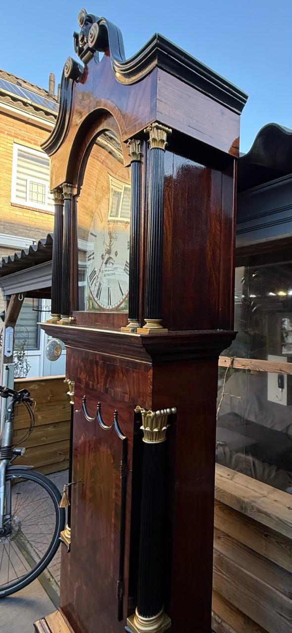 Zeer mooie zeer grote Engelse grandfather klok 19e eeuws