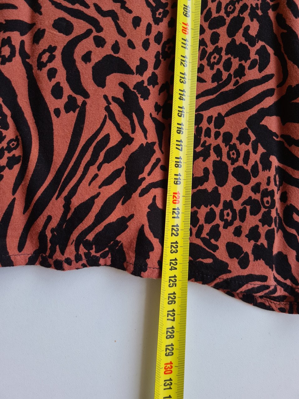 Roest bruin / zwart maxi jurk van Pieces Maat M