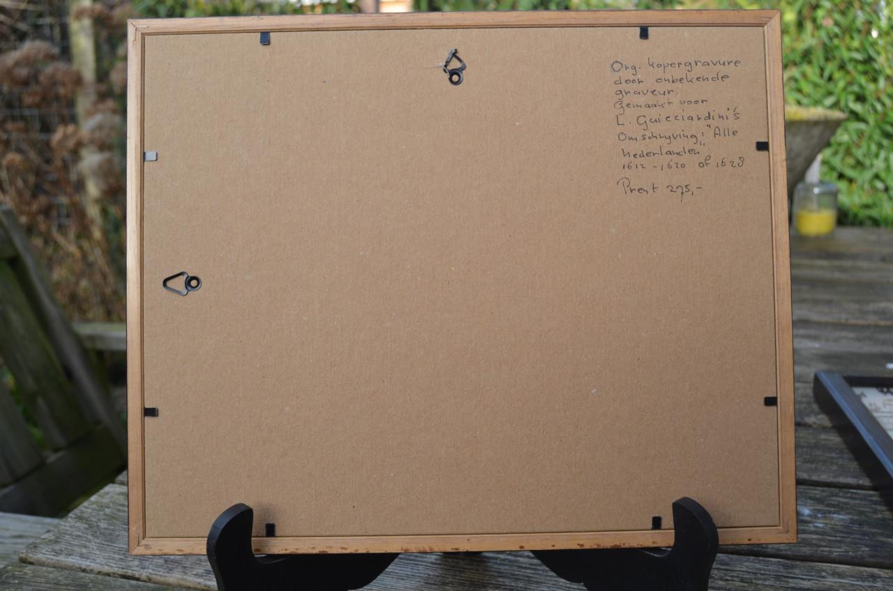 Ets/kopergravure Rede van Vlissingen L. Guicciardini ca 1620