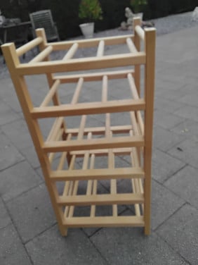 Houten wijnrek