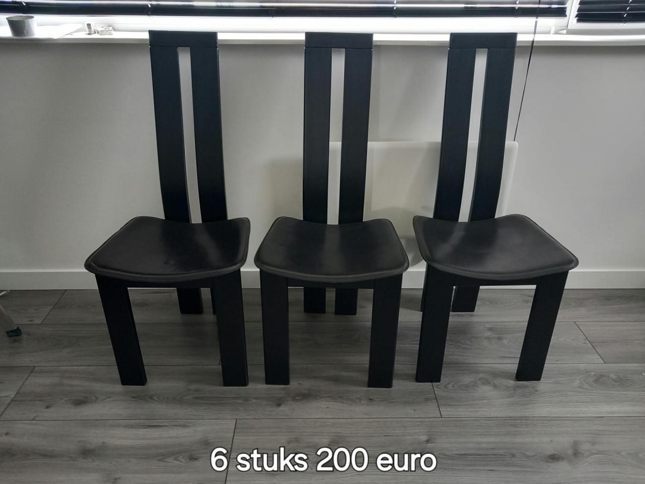 Eettafel keramiek 100x200 cm met 4 of 6 stoelen apart en meer zie foto,s