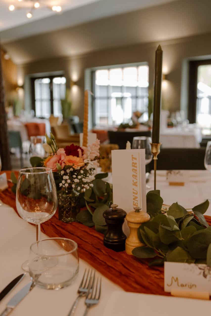 Bruiloftsversiering Groen en Roestbruin