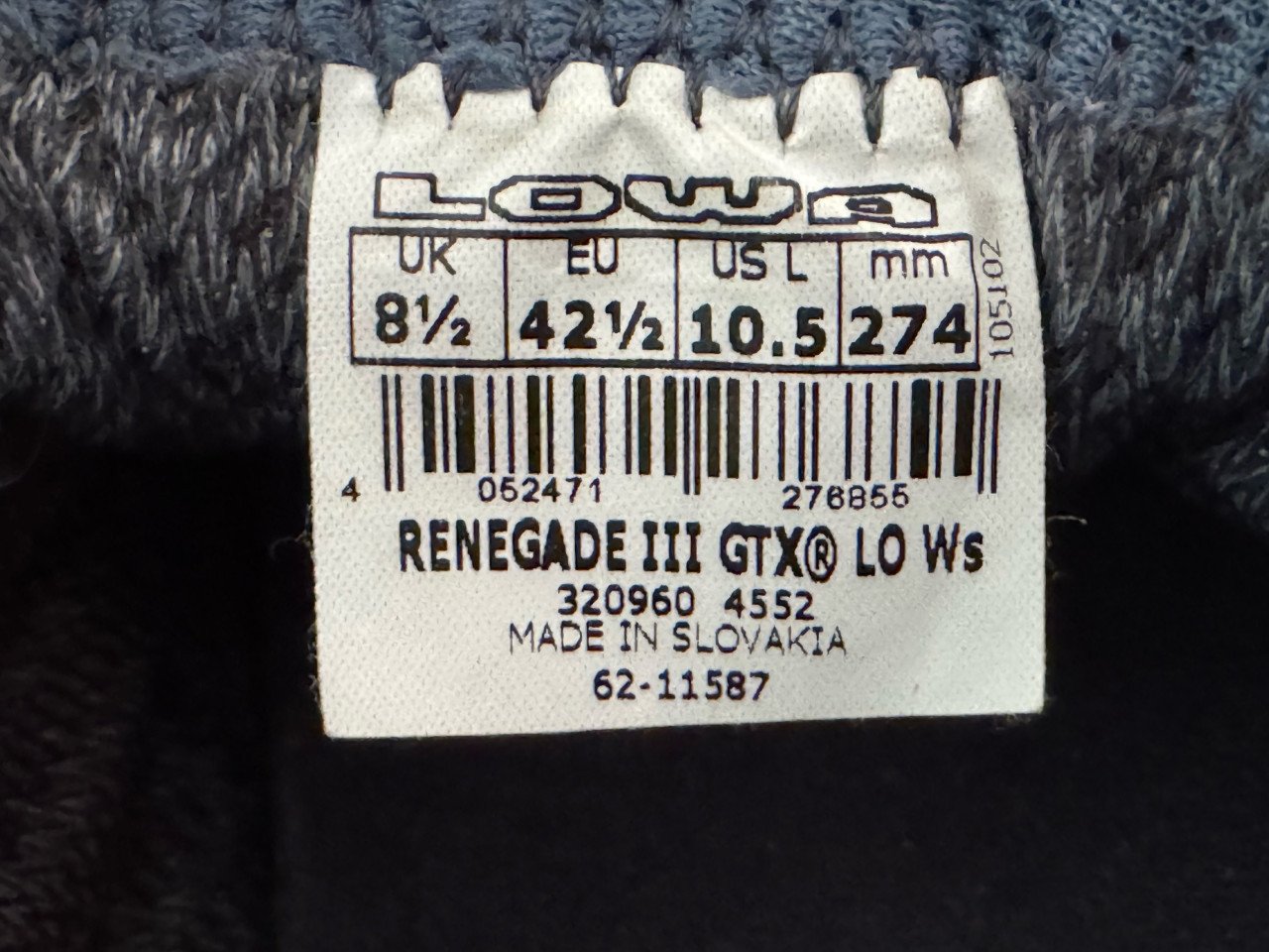 Dames wandelschoen, Lowa Renegade III GTX Lo Ws - Maat 42,5