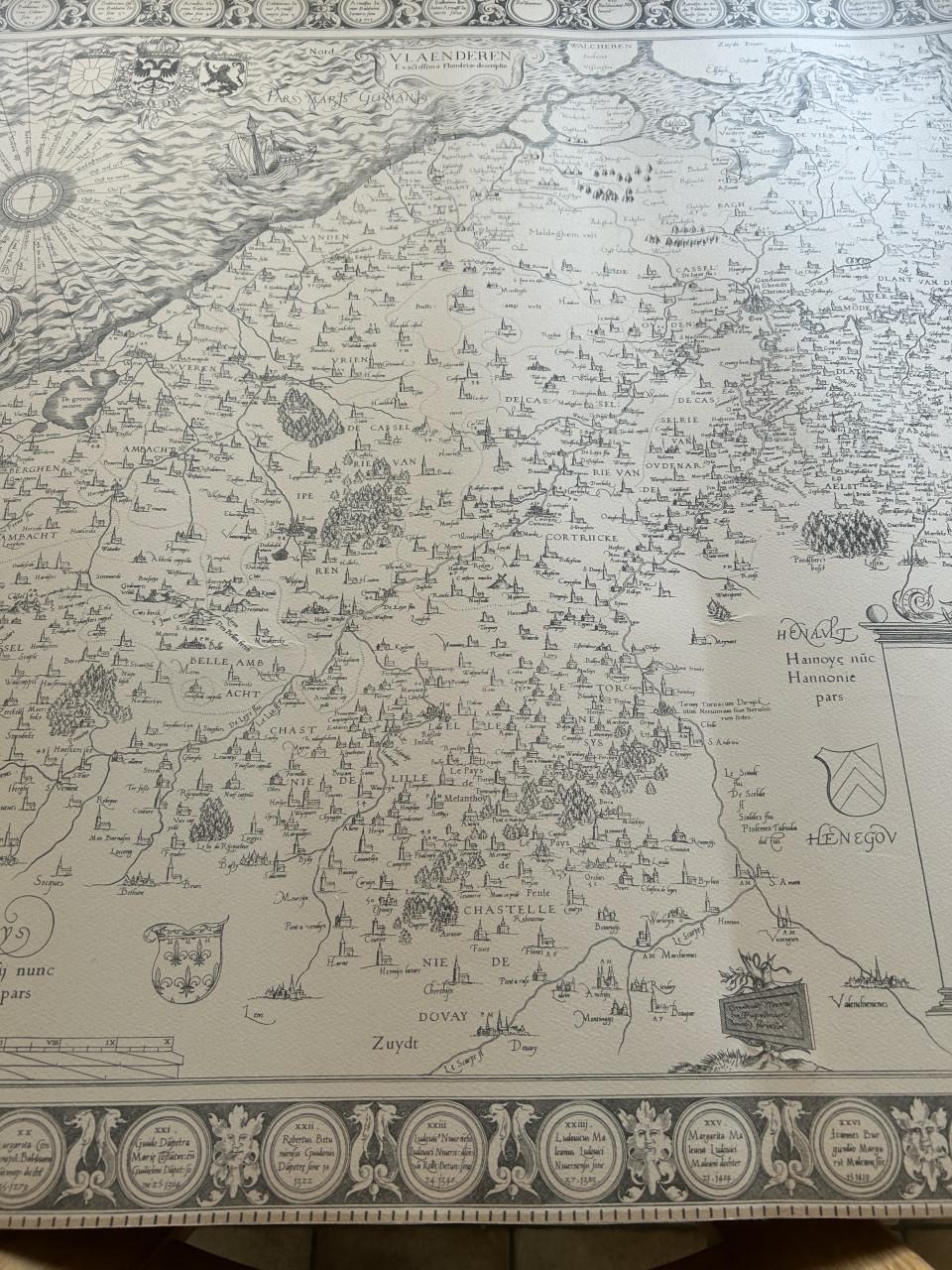 Cartografie kaart Vlaanderen