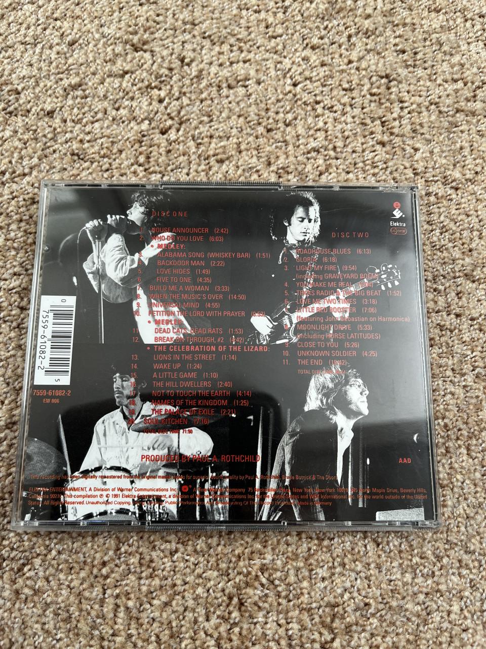 Cd- dubbel cd The Doors, titel In Concert
