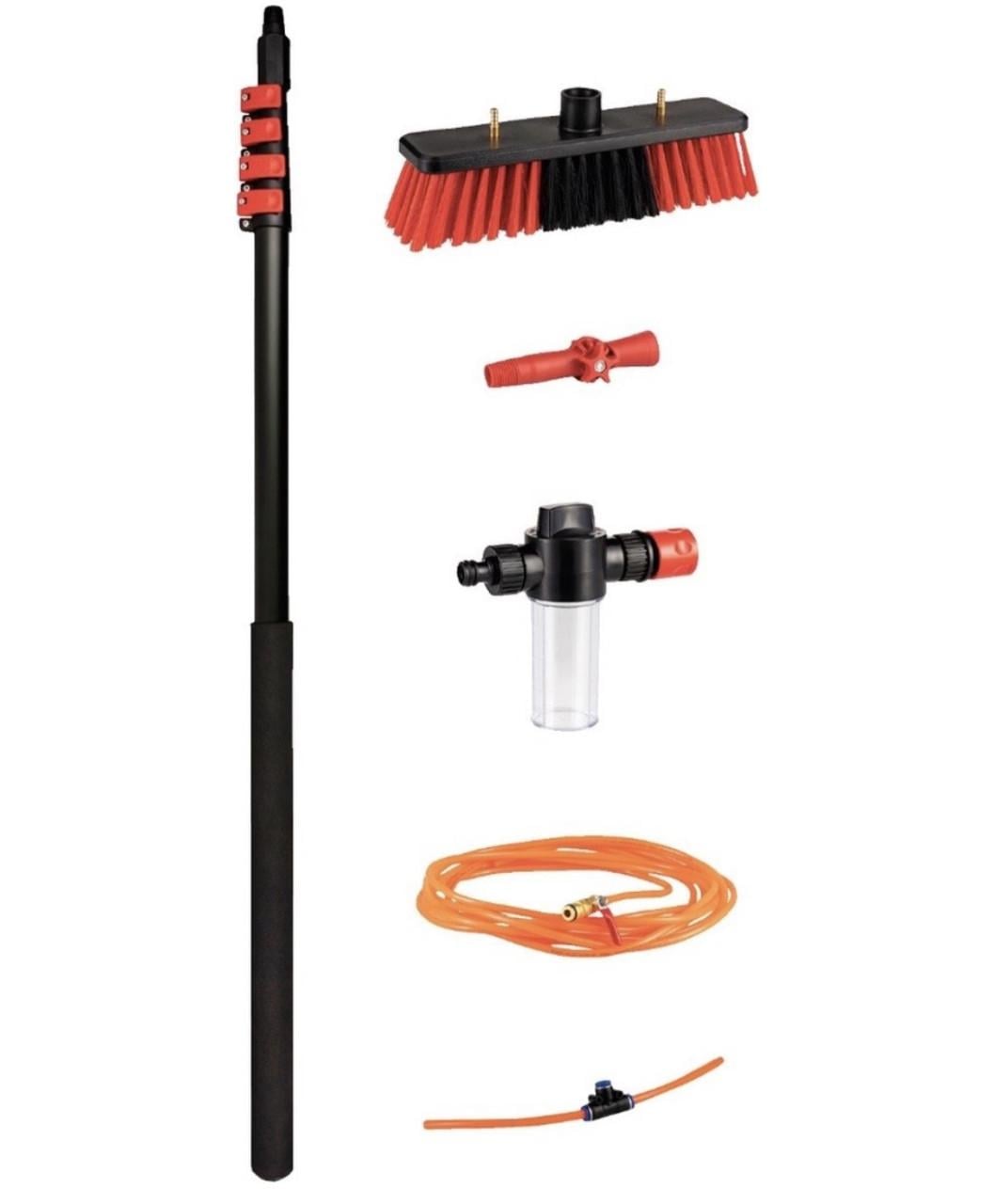 Telescopische waterbostel met zeepdispenser / 4,6 meter