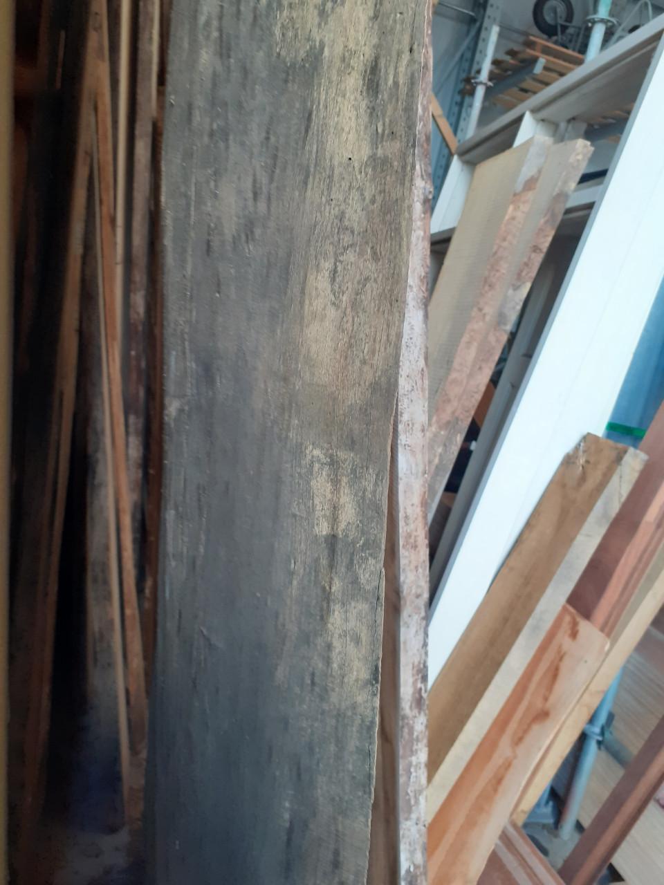 Afrormosia schaaldeel ong 390 x 30-53 halfrond