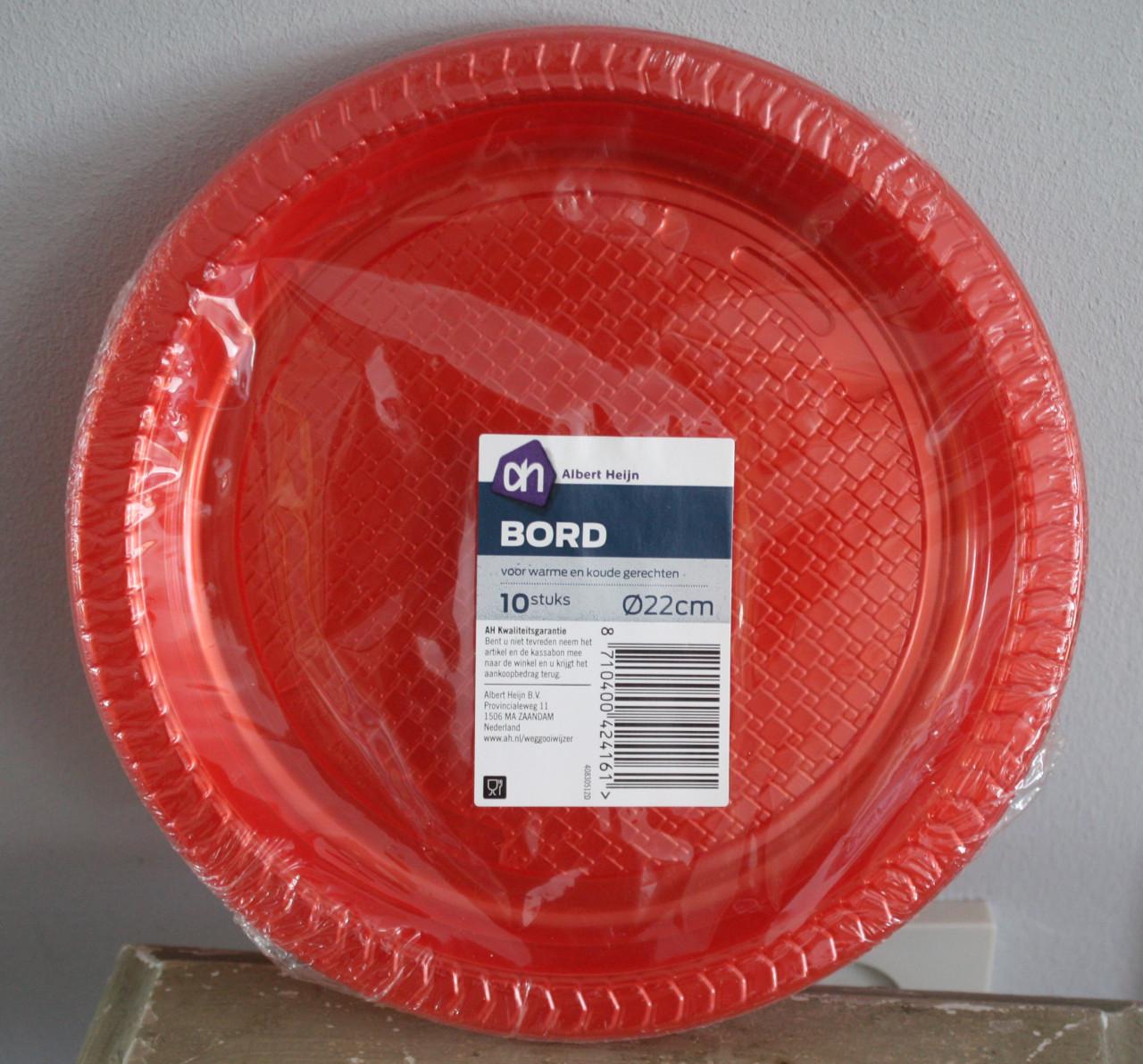 Nieuw in verpakking set van 10 plastik borden