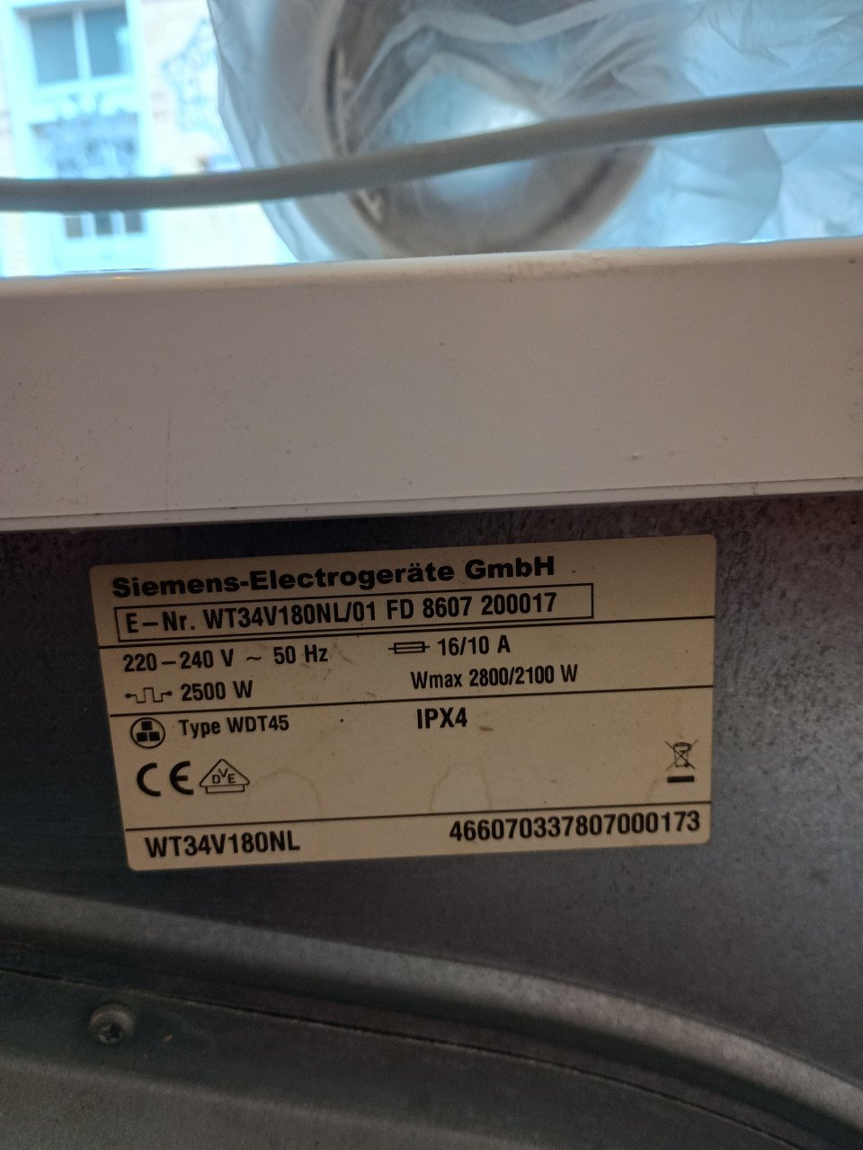 Siemens V34.18 droger