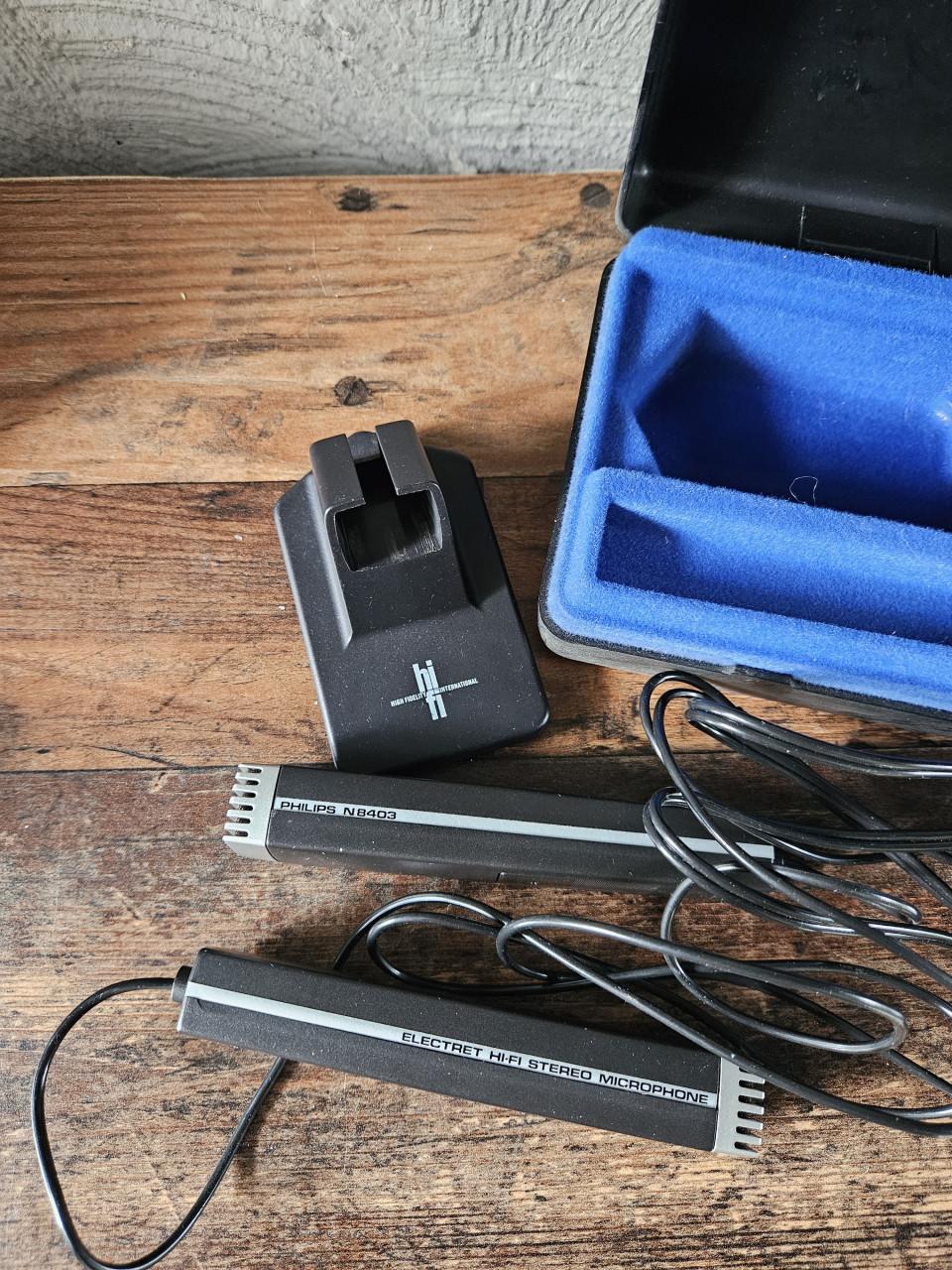 Philips N8403 Electret Hi-Fi Stereo Microfoon Set
