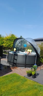 EXIT black leather 360 rond zwembad 2022