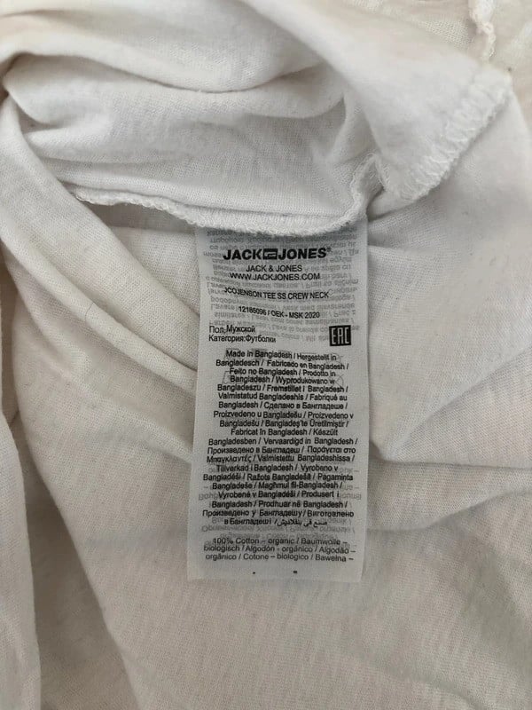 Jack & Jones heren t-shirt S – wit met logo