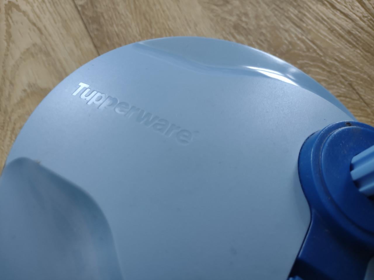 Prachtige blauwe Tupperware Quickchef, als nieuw! Snijder.
