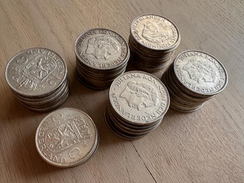 55x zilveren rijksdaalders Juliana (1959-1966)