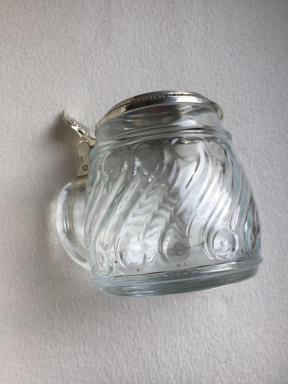 Vintage glazen bierpul