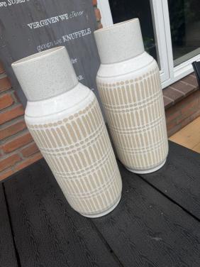 2 bloemen vazen groot
