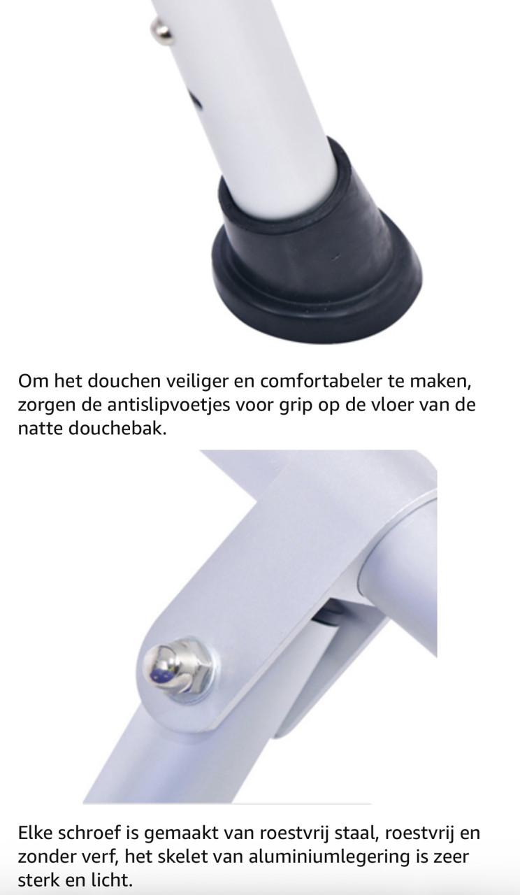 Opvouwbare douchestoel - nooit gebruikt- nieuw in doos