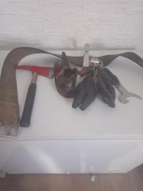 Brandweer belt met bijl