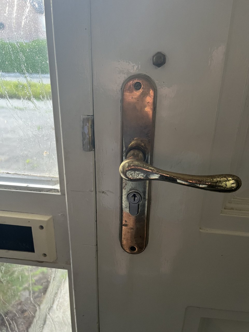 Hard houten buiten deur