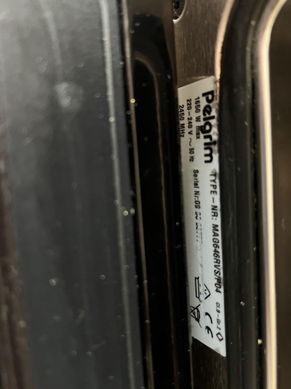 Inbouw Magnetron 60 cm. Breed als nieuw met gebruiksaanwijzing
