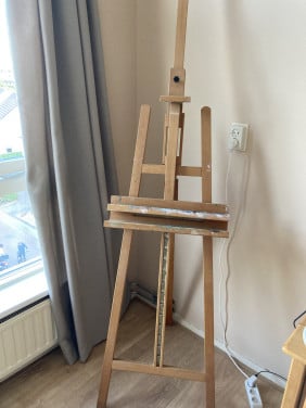 Schildersezel inclusief kwasten en verf