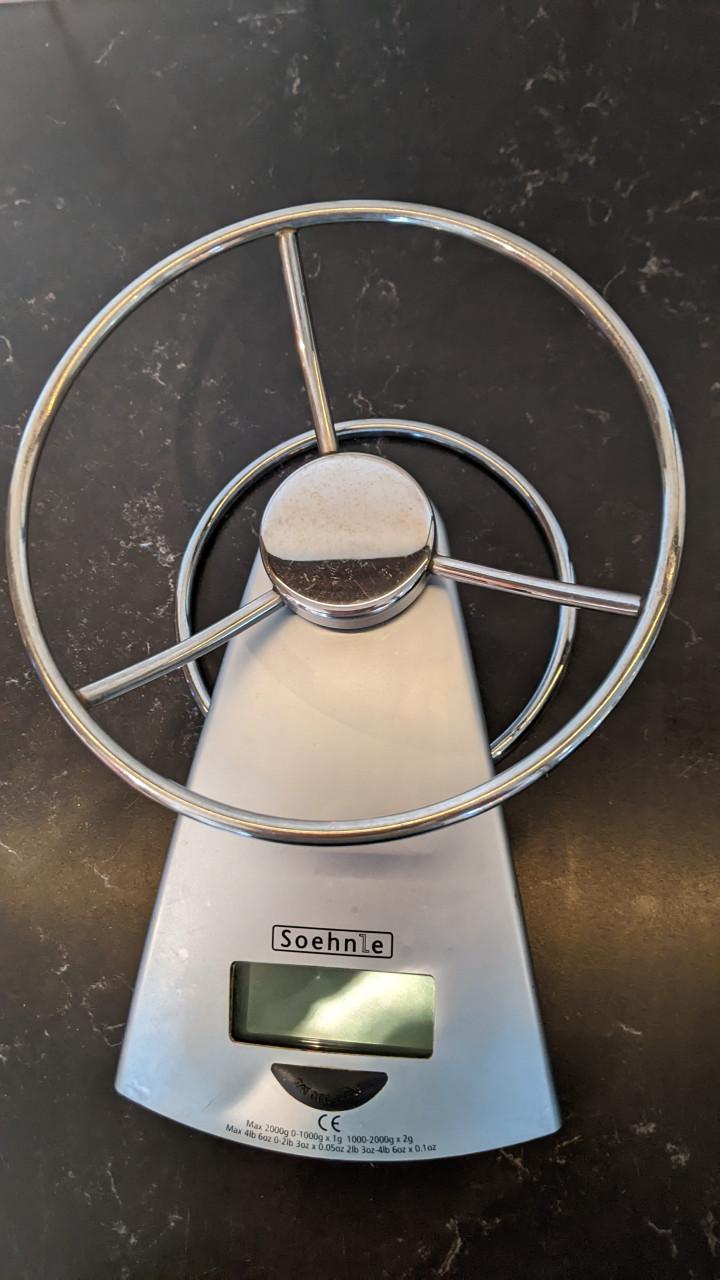 Huishoud keuken weegschaal. RVS schaal. Werkt op batterij we