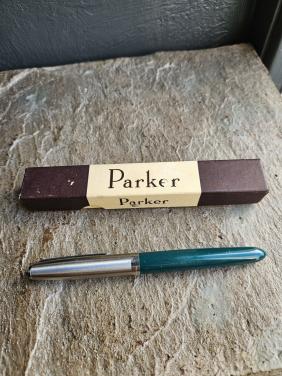 Vintage Parker 21 Vulpen - Groen met Doosje