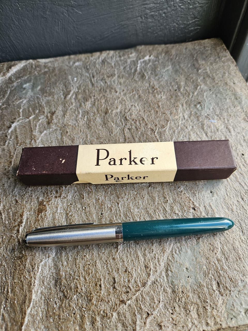 Vintage Parker 21 Vulpen - Groen met Doosje