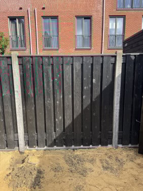 Tuinschermen 180x180 zwart hout