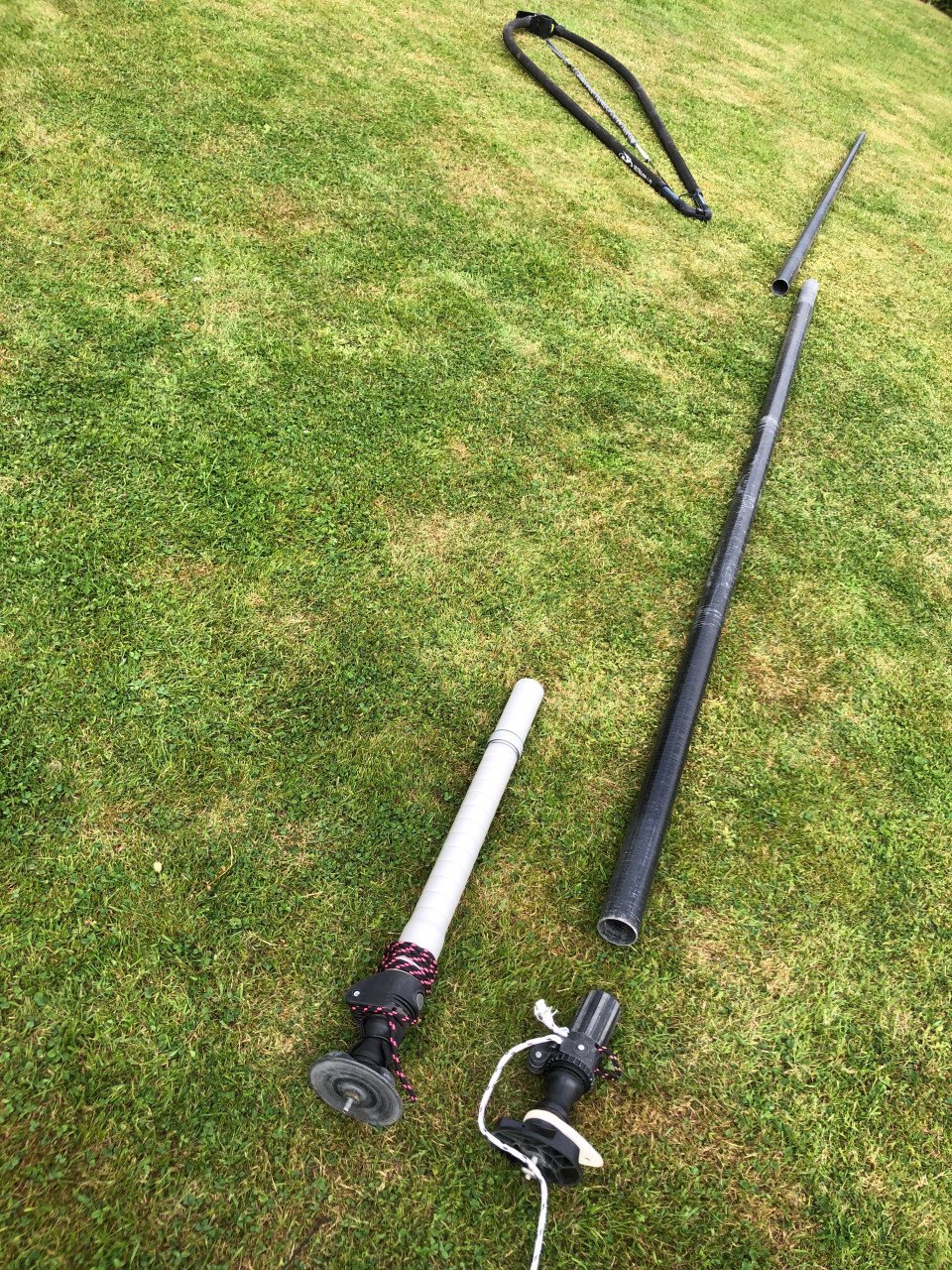 Mooie windsurf set compleet, 2 zeilen.