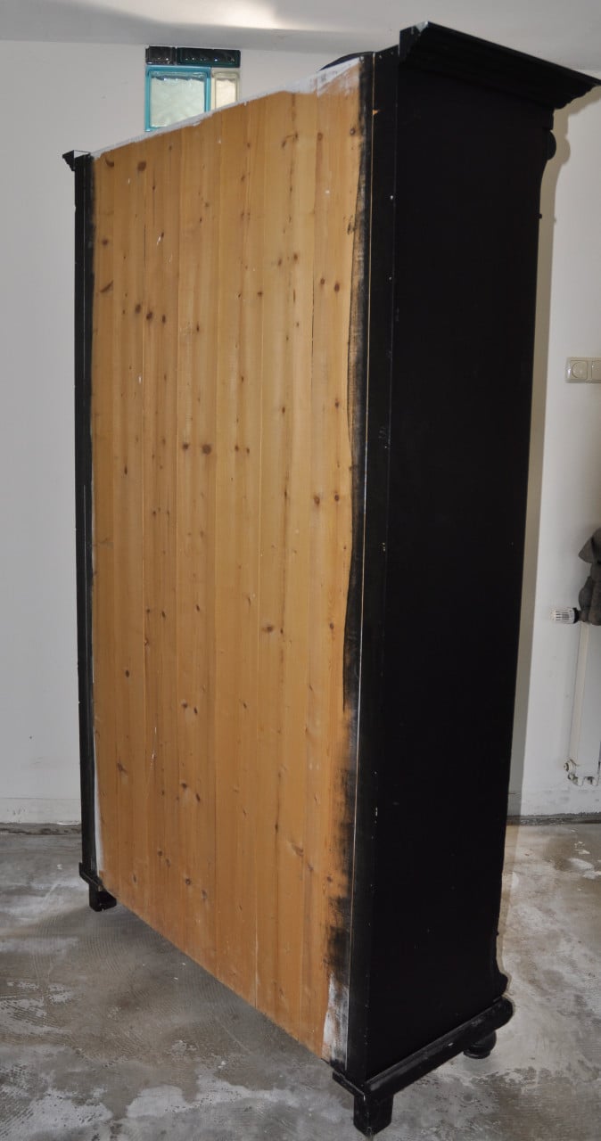Grenen Toogkast Zwart