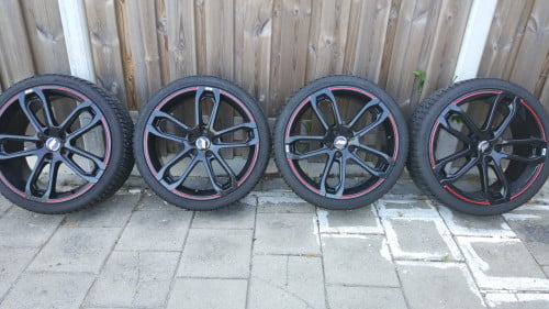 19 Inch Black ABT AUDI Winter Velgenset Hankook Evo-3