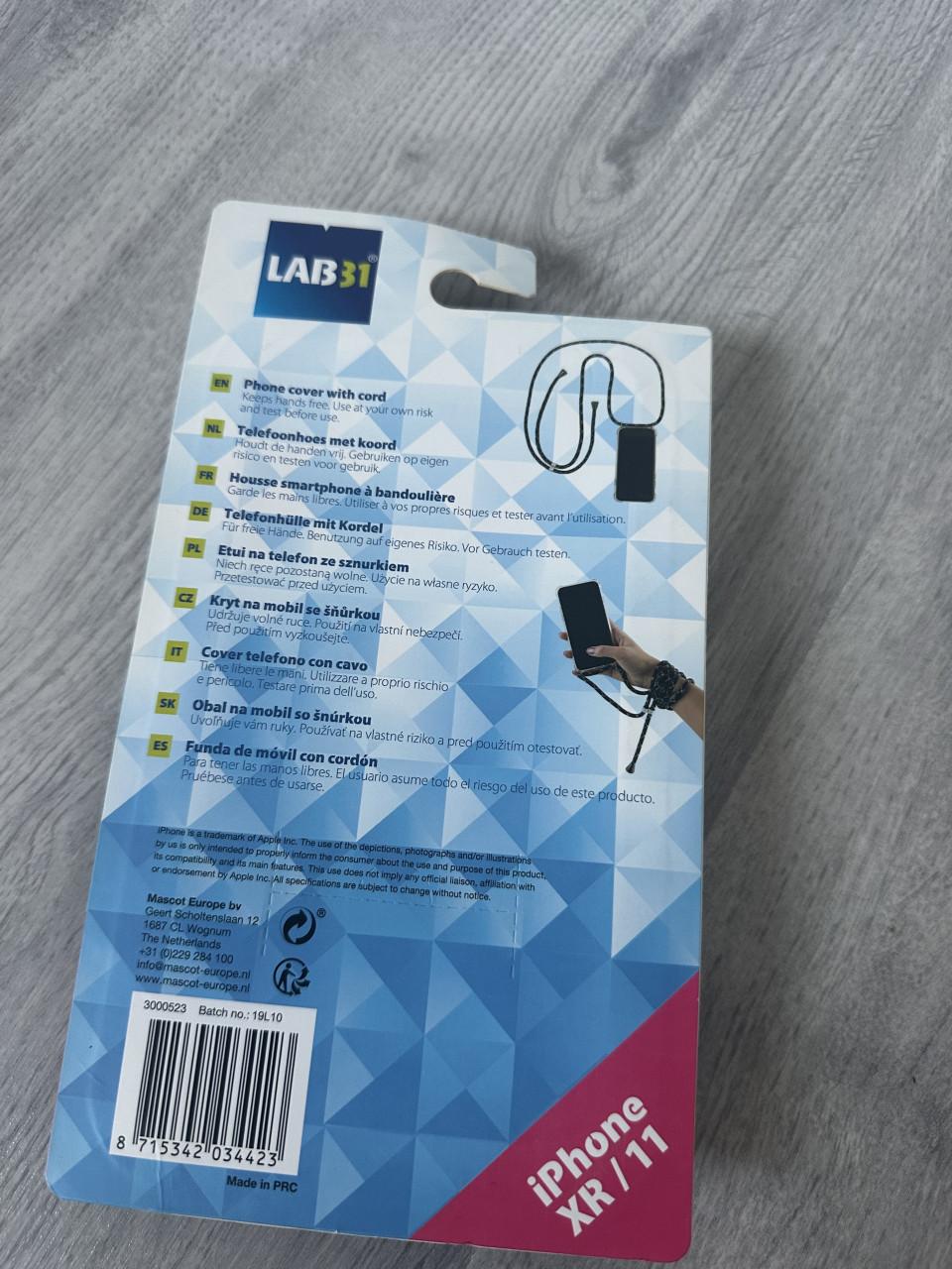 Iphone XR/11 hoesje met koord