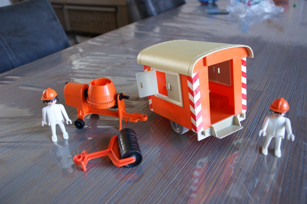 Playmobil Schaftkeet / Bouwwagen met betonmolen (setnummer 3202)